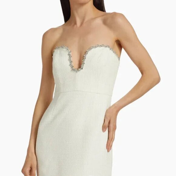 NWT Milly Emelia Boucle Strapless Dress Size 12 - Picture 3 of 10
